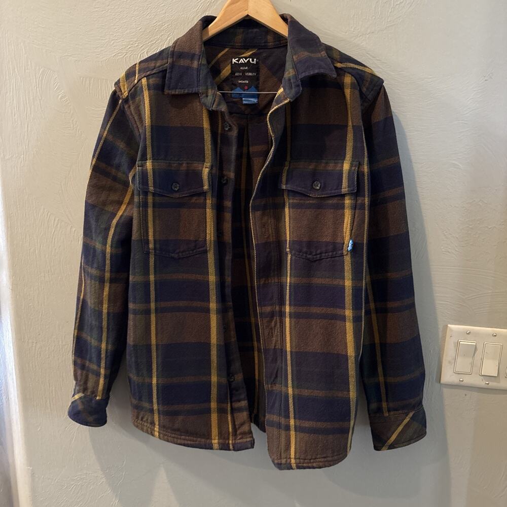 Kavu Jacket Mens M Plaid Button Up Shacket Workwear Outdoor Hike Work Lumberjack